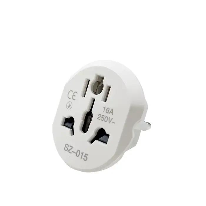 Adaptateur de Voyage Universel 16A 250V Prise Corée UE 2 Broches Rondes Haute Qualité pour AU US UK