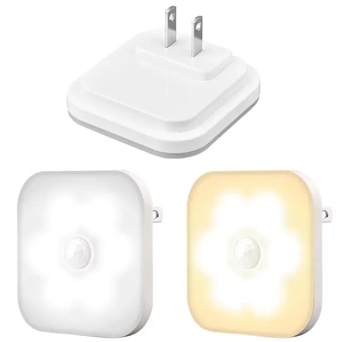 LED veilleuse US/EU Plug In capteur de mouvement intelligent lumière de nuit pour enfants lampe de n