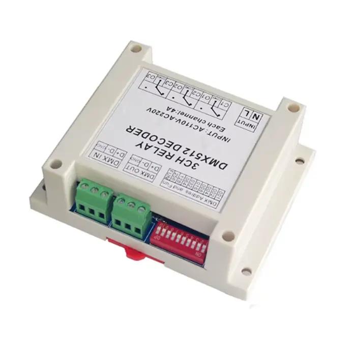 Décodeur de contrôleur AC110-220V, 1 pièce, bande lumineuse Led RGB DMX-RELAY-3CH/4CH-220 DMX512, re