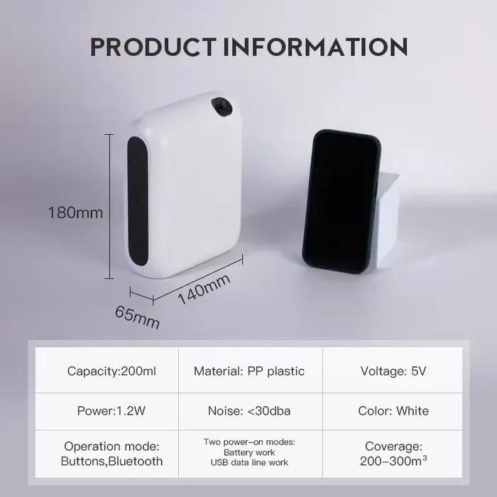 Namste Bluetooth batterie diffuseur d'arôme huile essentielle aromatique dispositif parfumé électriq