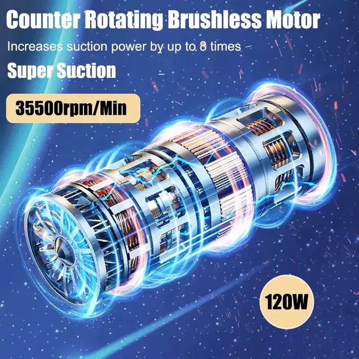 Aspirateur de voiture 4 en 1, sans fil, plumeau, pompe à vide portative pour la maison, nettoyeur de