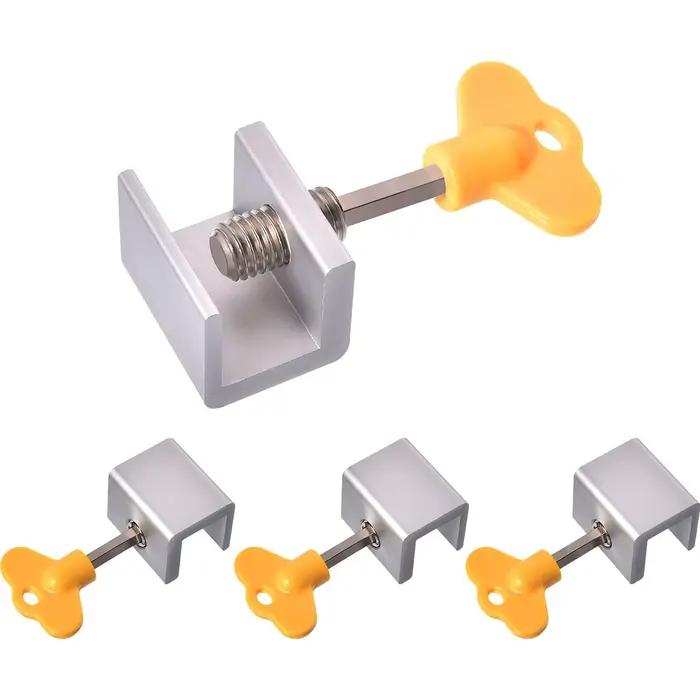 4 pièces/ensemble serrures de fenêtre coulissantes serrures de sécurité de porte bouchon de fenêtre