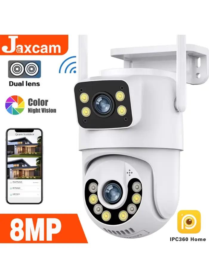 IPC360 caméra WIFI à domicile 8MP double objectif 4K caméra sans fil intelligente couleur Vision noc
