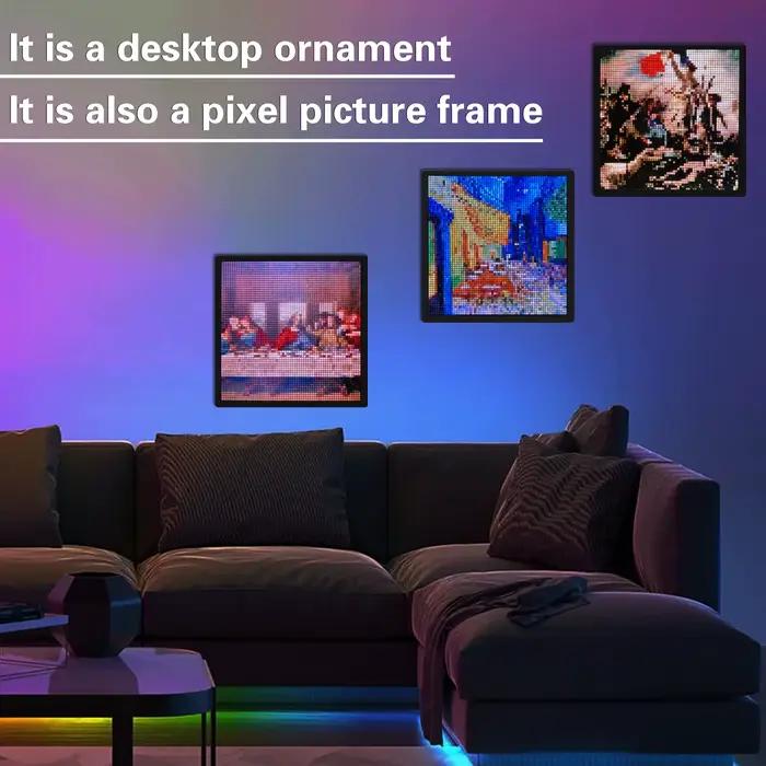 Affichage de pixels LED 64x64 RGB panneau de matrice LED affichage d'art de pixels Programmable avec