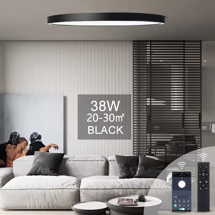 MARPOU 2 cm Ultra-mince LED plafonnier 24 W 28 W 38 W 48 W blanc chaud blanc froid blanc neutre inté