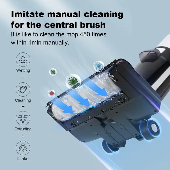 Aspirateur sans fil Liectroux i7 Pro pour le nettoyage humide et à sec, lavage intelligent pour la m