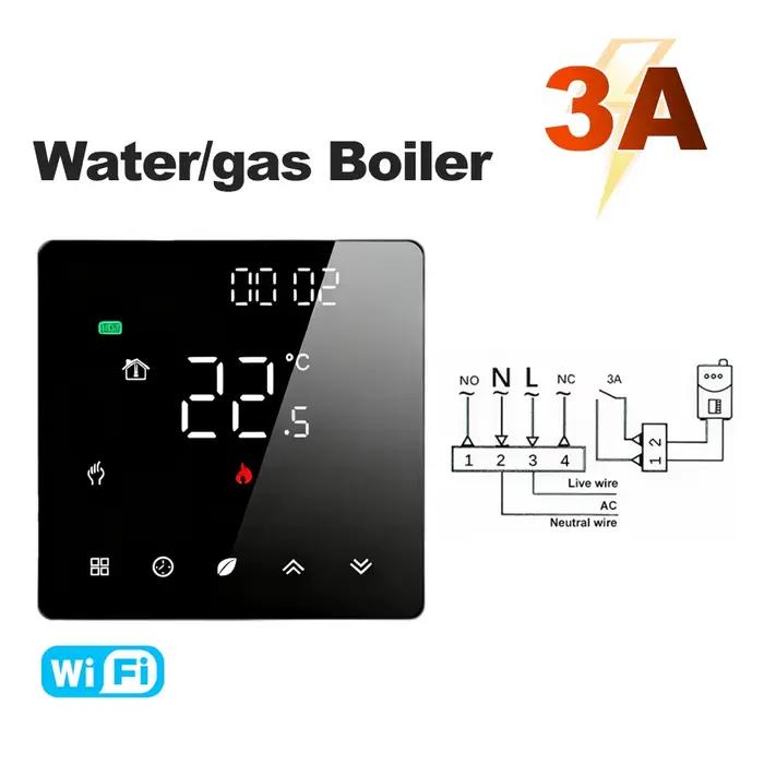 Thermostat intelligent WiFi MANHOT pour chauffage au sol (eau/électrique) et chaudière à gaz, avec c