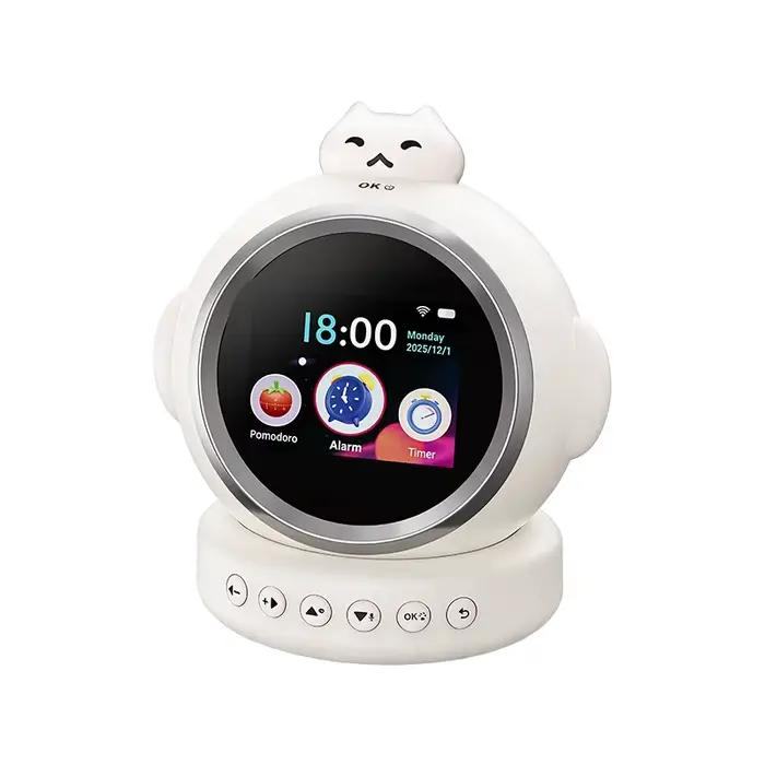 Haut-parleur intelligent Wi-Fi avec assistant vocal, écran tactile HD, réveil, stéréo Hi-Fi, multifo