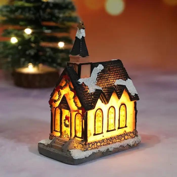 Maison de noël ornements lumineux cadeau de noël nouvel an Navidad pour la maison fête décorations d