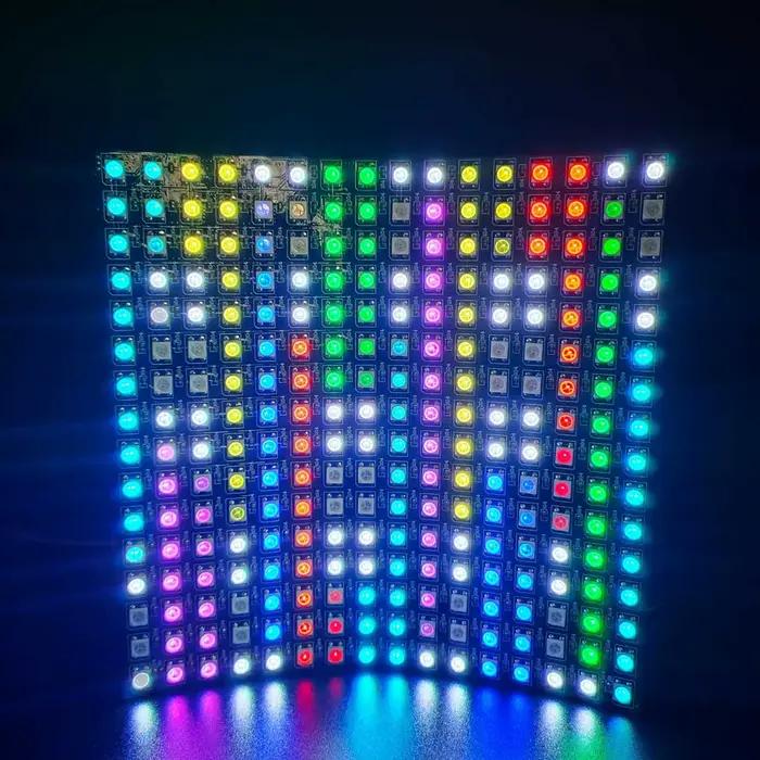 1 ~ 2 pièces WS2812B 8X8 8x32 16x16 Pixel panneau écran matriciel Flexible WS2812 IC RGB 5050 SMD Mo