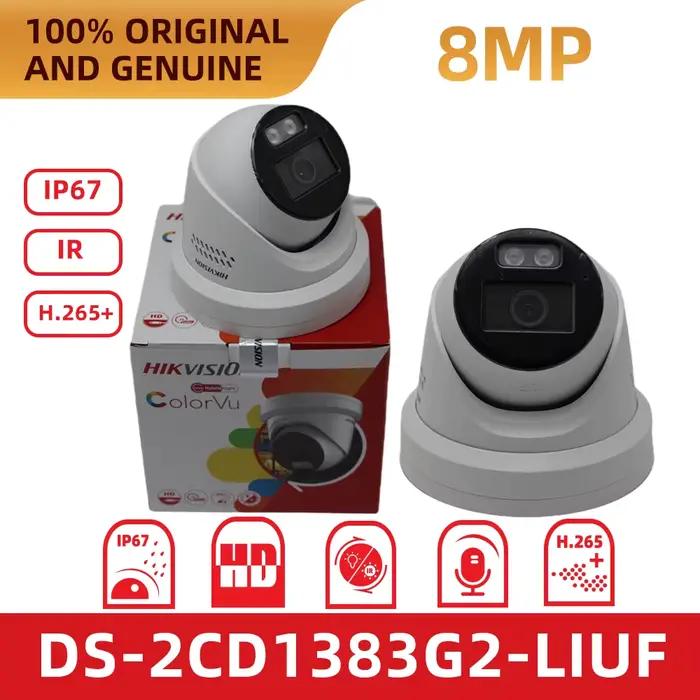 Caméra dôme Hikvision 8MP DS-2CD1383G2-LIUF avec détection humaine, vision nocturne double éclairage