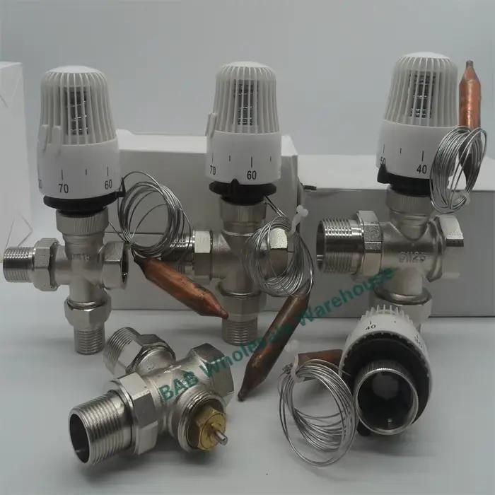 Vanne d'aquarium thermostatique à trois voies en laiton, régulateur de température de type T, systèm