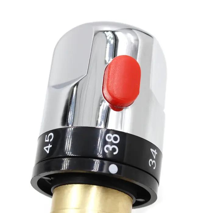 Vanne thermostatique de contrôle de température avec dispositif de sécurité pour les tuyaux de refro