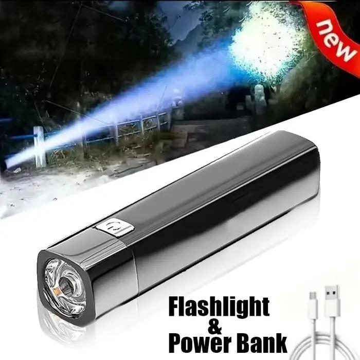 Mini Lampe de Poche Portable 2 en 1 Ultra Lumineuse G3 DulLED, Éclairage d'Extérieur, Power Bank, av