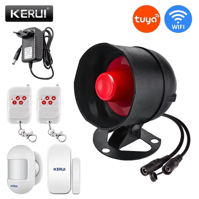 KERUI Tuya WIFI sirène système d'alarme Installation Simple capteur infrarouge connexion télécommand