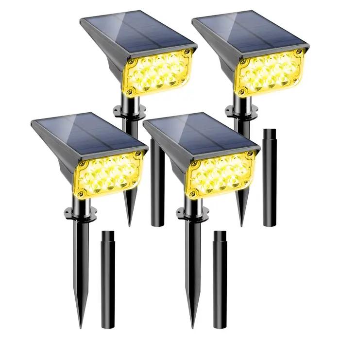 TSUN 1pc lumière solaire extérieure 3000K/6000k/RGB lumière de jardin solaire IP65 projecteur solair