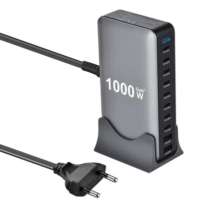 Station de charge rapide GaN 1000W, pour iPhone Samsung, Xiaomi Huawei, chargeur de bureau rapide à
