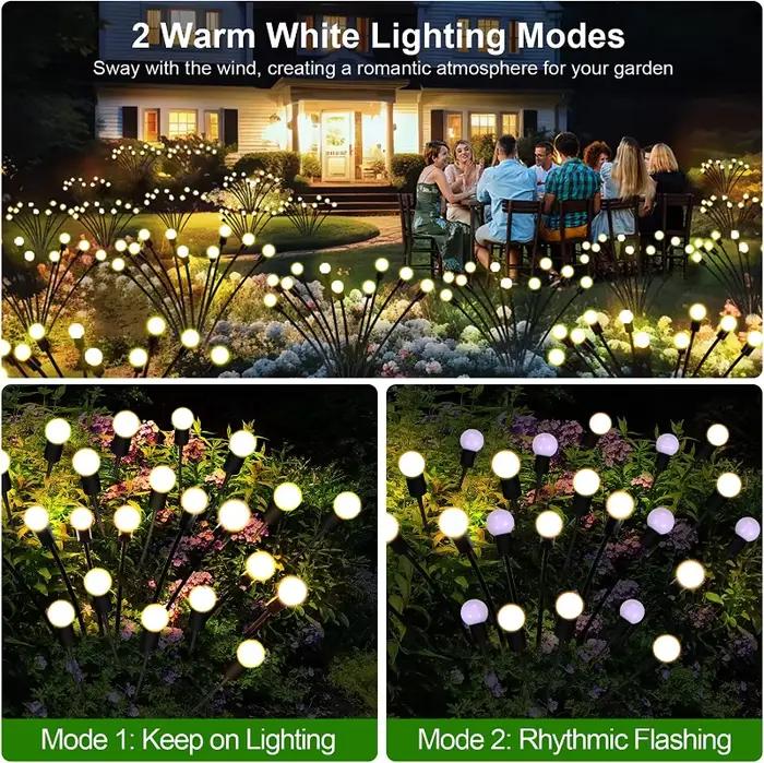 Paquet de 10 lampes de jardin solaires extérieures nouveau Design de feuille amélioré lumières solai