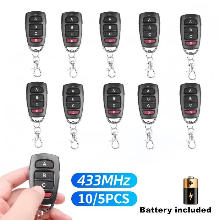 10/5 pièces sans fil RF 433mhz télécommande copie Code porte de Garage porte duplicateur 433 Mhz clé