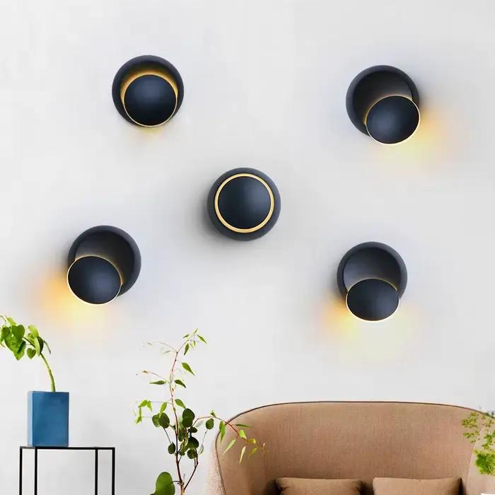 5W LED lampes murales modernes 350 degrés rotatif lampe appliques murales utilisation pour salon cha