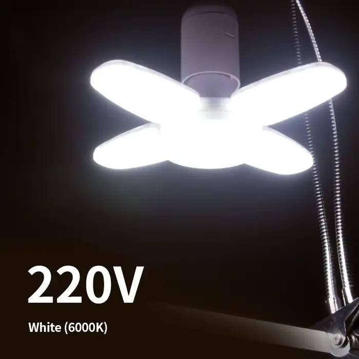 Ampoule LED en forme d'éventail E27 lampe à LED pliable 220V 110V 40 LED ampoules pour la maison pla