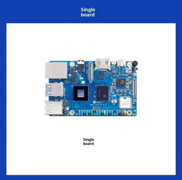 Orange Pi 4 Pro, ordinateur monocarte avec RAM LPDDR5, Gigabit, NPU 3 TOPS, emplacement M.2 M-Key, d