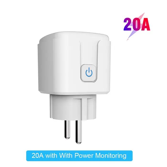 Tuya Zigbee-Prise intelligente EU avec surveillance de l'alimentation, fonction de synchronisation,