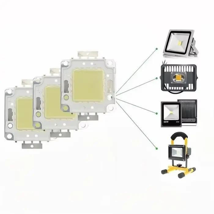 3/pcs haute luminosité LED perles puce 100W 50W 30W 20W 10W LED COB puce blanc chaud blanc pour bric