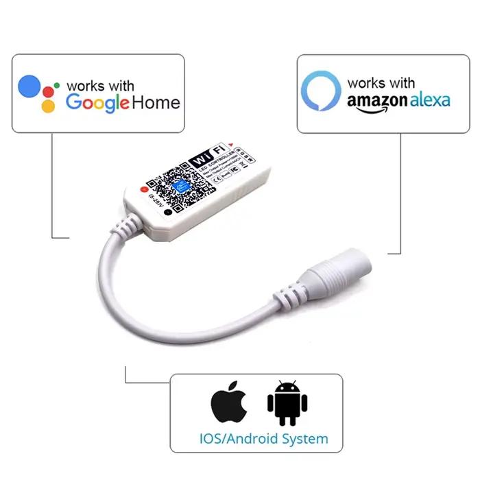 Magic Home-Contrôleur WiFi sans fil compatible Bluetooth, RGB, RGBW, IR, RF, LED, DC5V, 12V, 24V, WS