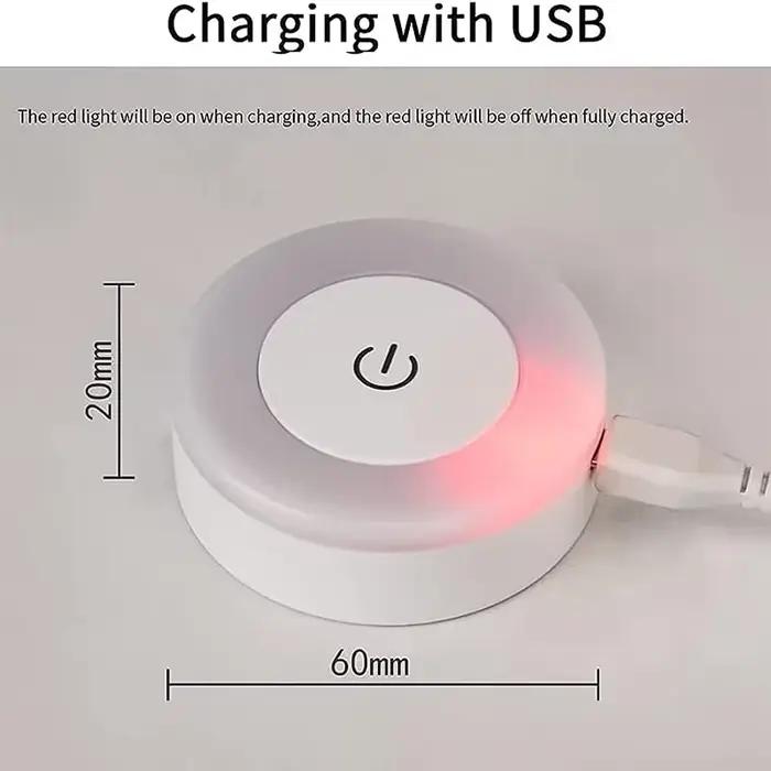 Veilleuse LED rechargeable par USB portable pour l'éclairage du salon et de la chambre à coucher. La