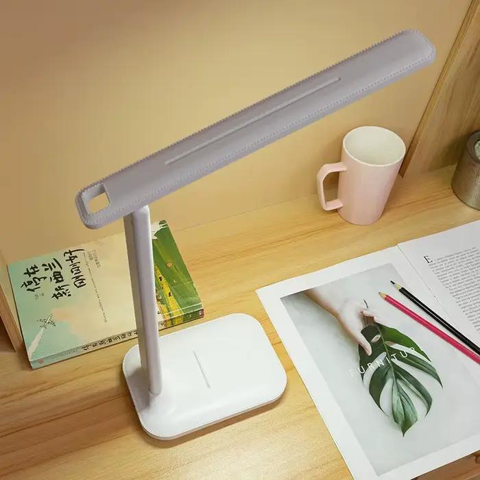 Lampe de Table LED 6000mAh, rechargeable par USB/prise continue, lampe de bureau à intensité variabl