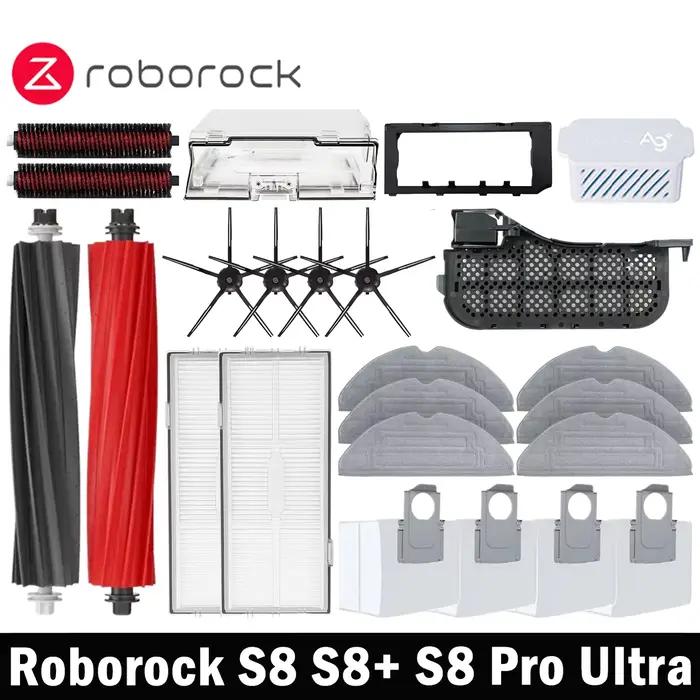 Roborock S8 S8 Pro Ultra S8 + robot aspirateur vadrouille Choth sacs d'aspirateur accessoires brosse