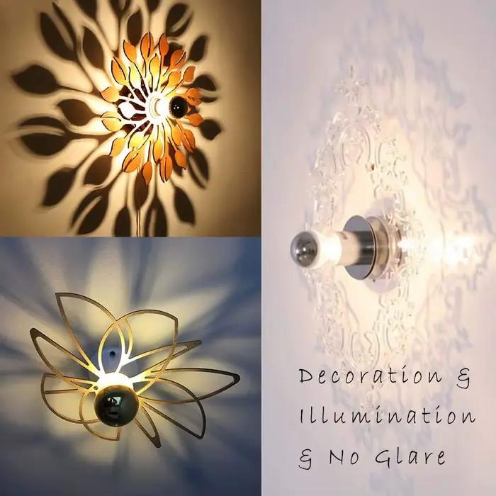 Edison A19 Led filament E27 220V variateur blanc chaud 2700K doré miroir supérieur sans ombre lampe
