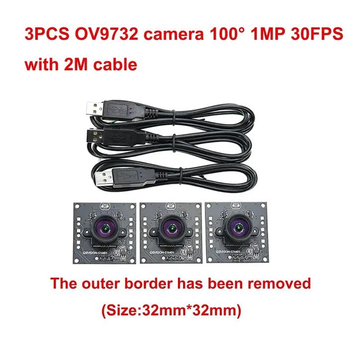 Module de caméra USB GXIVISION IMX179 /OV2735/OV9732/OV2710 100 degrés 30fps 2M Cbale sans distorsio