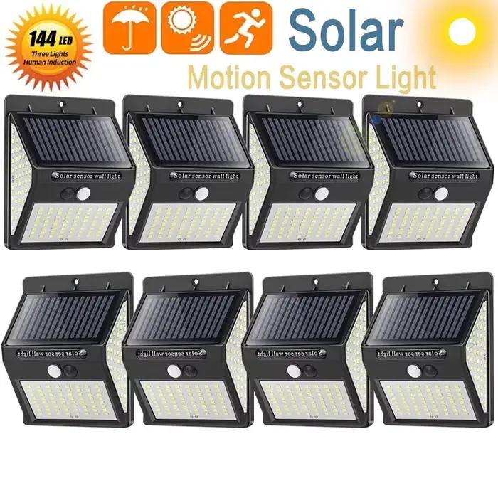 Offre spéciale 144 LED lumière solaire sans fil PIR capteur de mouvement étanche applique solaire al