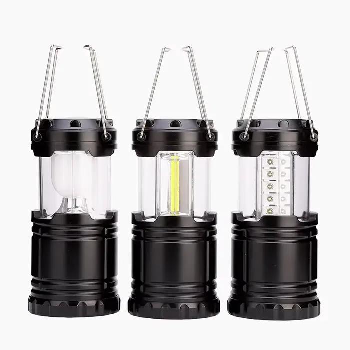 Mini lampe de tente 3 * COB LED lanterne Portable torche télescopique lampe de Camping lumière de se