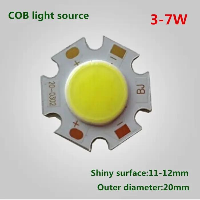10 pièces COB 3W 5W 7W 10W led puce cob 240-1200lm côté 11-20MM puce à bord spots ampoule projecteur