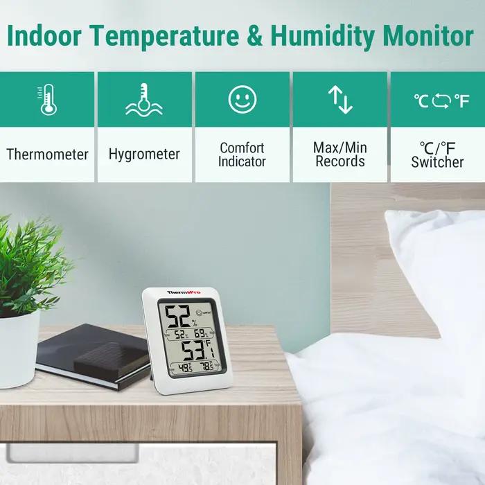 Thermopro TP50 thermomètre numérique hygromètre intérieur électronique environnement chambre thermom