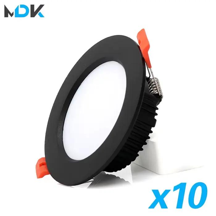 10 pièces LED Downlight 12W 15W 18W 9W AC220V 5W 7W 110V Spot encastré épais en aluminium éclairage