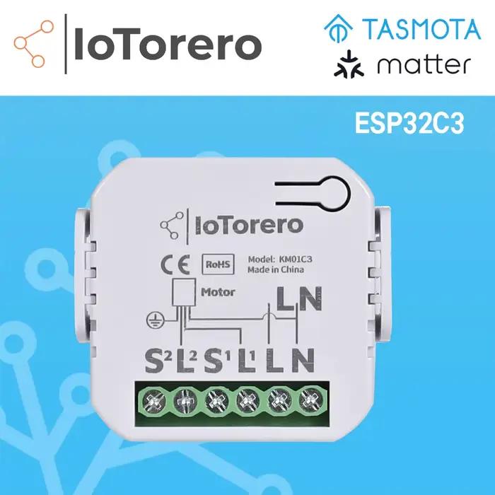 IoTorero Tasendants a Matter MQTT Curtain Tech, ESP32C3, 10A nous-mêmes avec Home Assistant