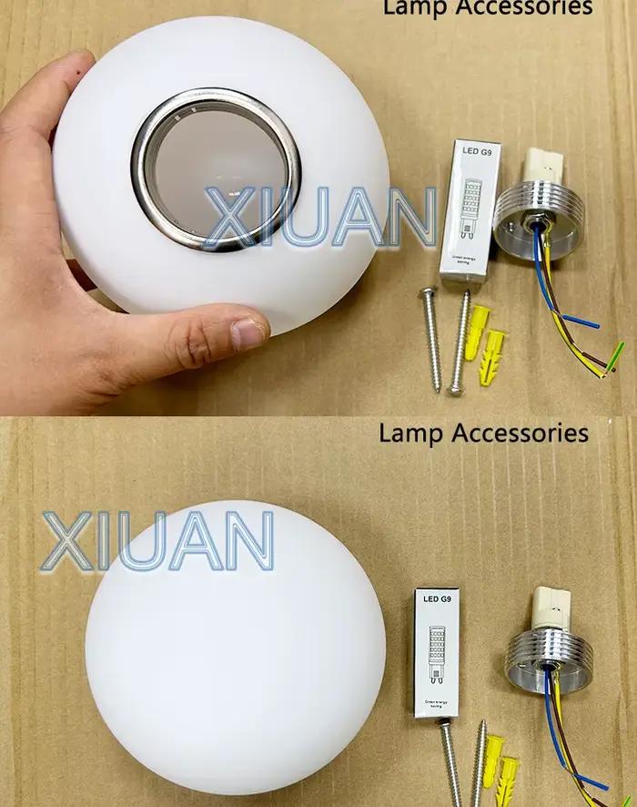 Lampe boule de verre moderne blanc laiteux lampes murales en verre pour chambre salon canapé fond Ba