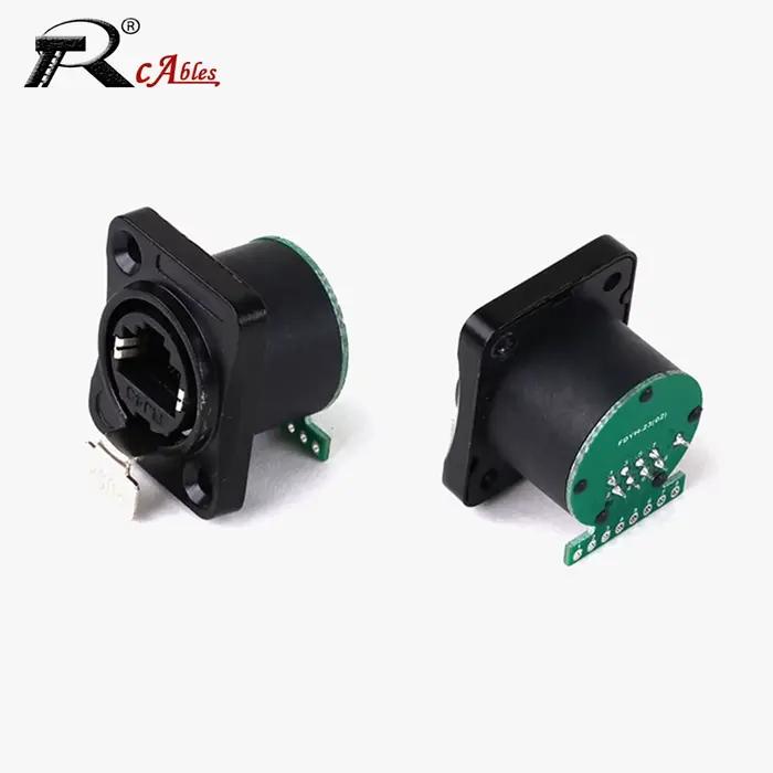 Connecteur réseau RJ45 8P8C, prise femelle avec carte PCB, adaptateur d'extension de réseau Ethernet