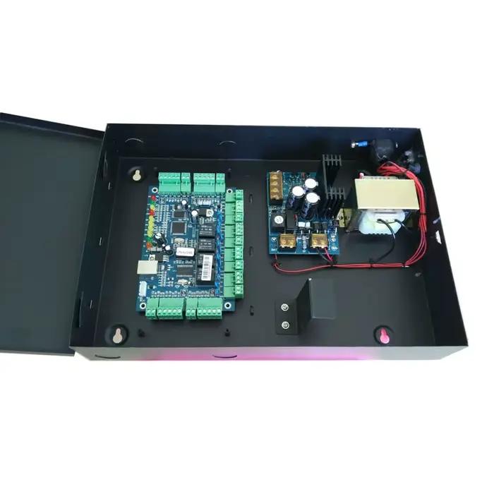 Kit de contrôleur d'accès à quatre portes, boîtier d'alimentation avec batterie, prise en charge de