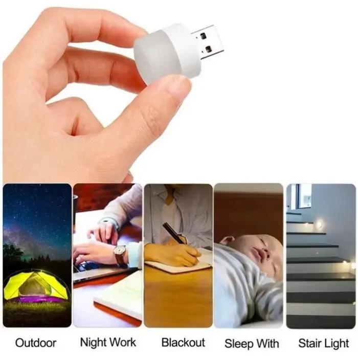 5 pièces USB LED prise lampe 1W Super lumineux Protection des yeux USB livre lumière ordinateur Mobi
