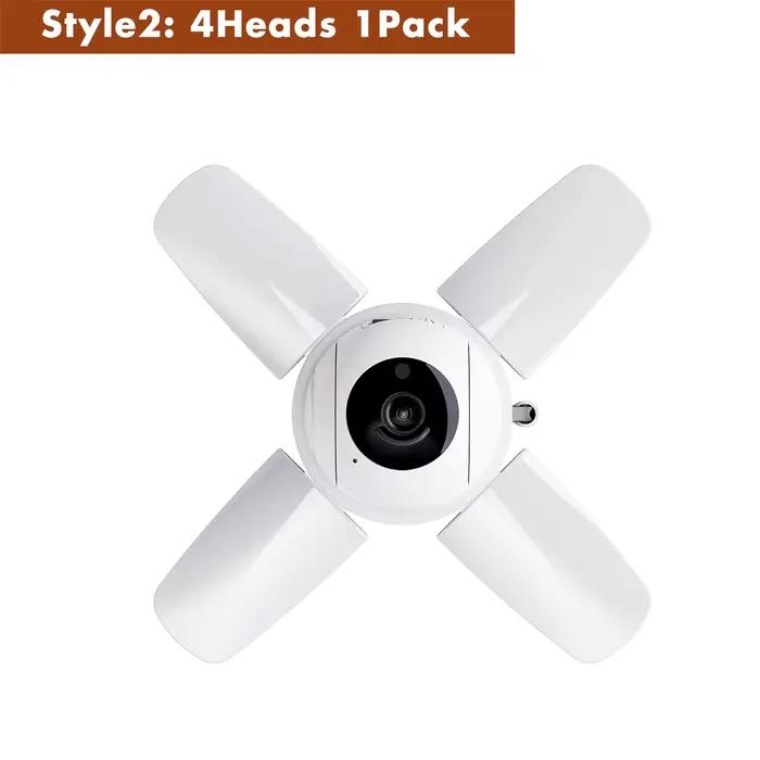 Lumière LED de Garage E26 avec caméra de sécurité intelligente, adaptée au hangar de Garage, Studio,