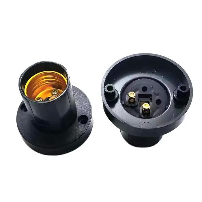 Support de lampe rotatif droit Oblique E27, 1 pièce, vis plate 10A, Base de tête d'ampoule d'éclaira