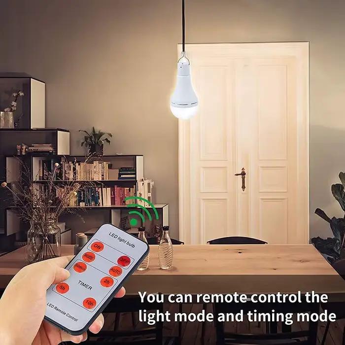 9/7W ampoule à énergie solaire lampe étanche lumière solaire pour télécommande extérieure USB lumièr