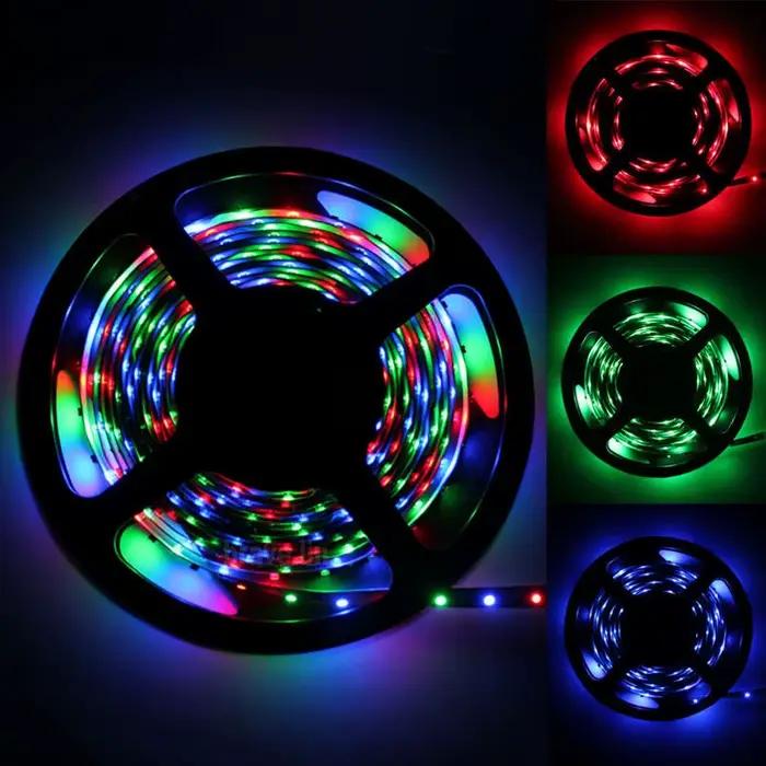 Bande lumineuse LED 12V 5M 300 LED SMD 3528, bande à diodes RGB et couleurs uniques, ruban LED de ha
