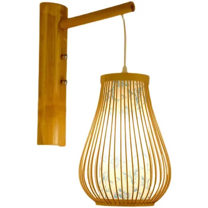 Nouvelles lampes murales en bambou, lampes d'art en bambou chinois, style japonais B & B, salon de t