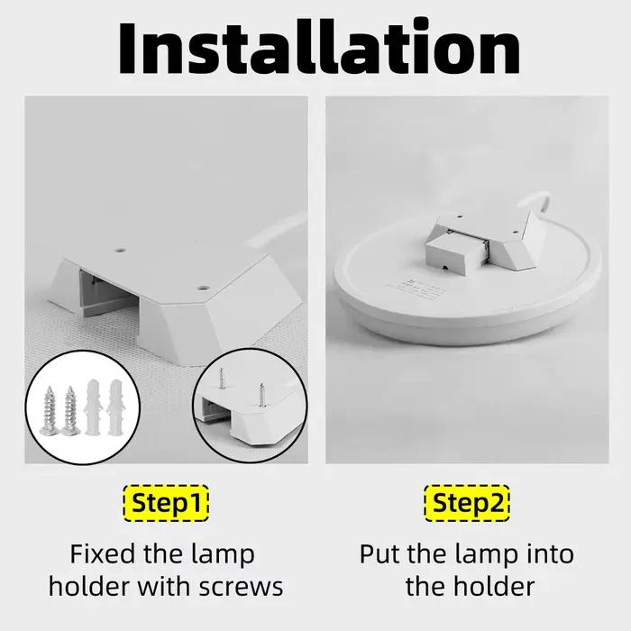 Plafonnier LED Intelligent avec Radar et Capteur de Mouvement PIR, Luminaire Décoratif de Plafond, I